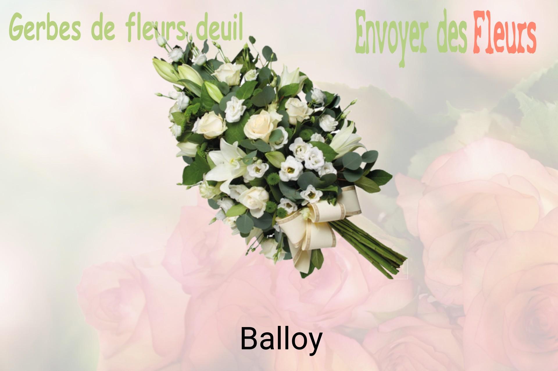 Gerbe de fleurs de deuil livrée à Balloy